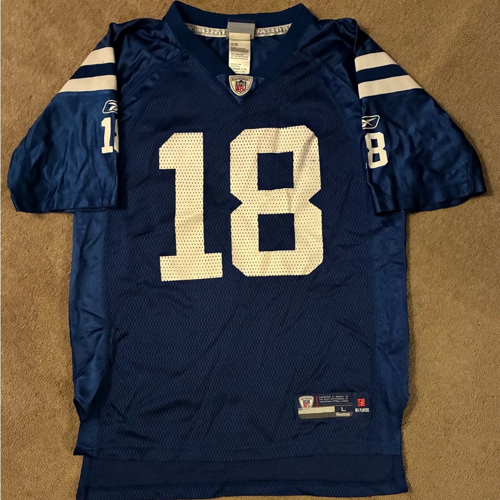 Reebok NFL VTG #18 Peyton Manning Indianapolis Colts Jersey Youth Size L 14/16